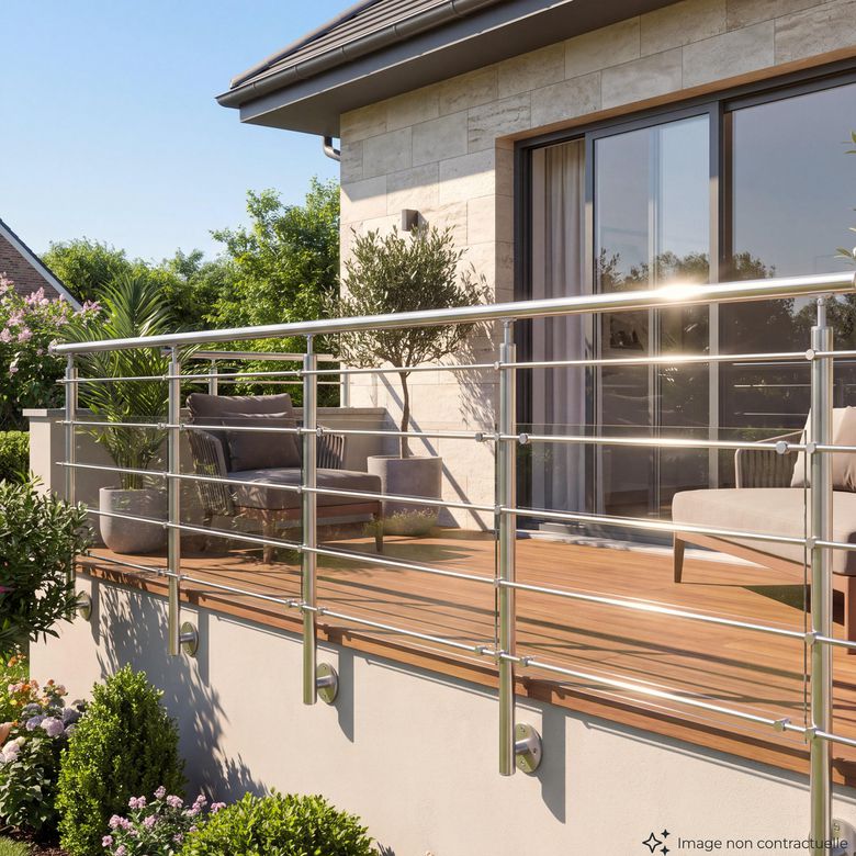 Kit balustrade LYCIUM pose latérale en aluminium