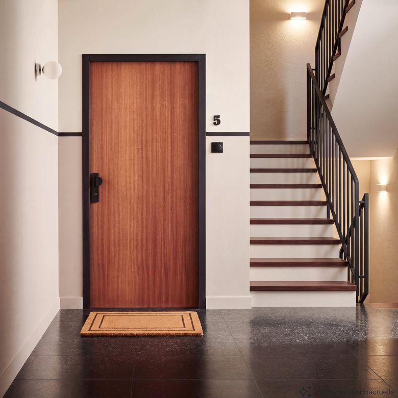 Bloc-porte palier EI30 Sapelli ARLETTE 2 - 39 dB - 3 points A2P*