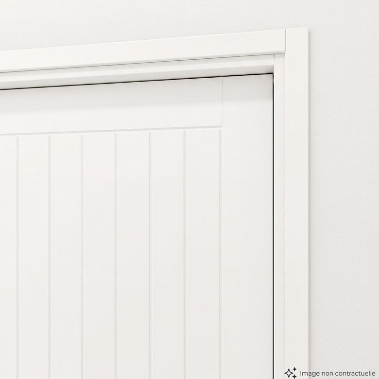 Bloc-porte thermique VERTICALE *** Laqué Blanc - Fin de chantier