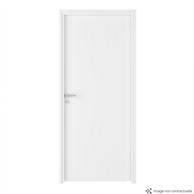 Bloc-porte VERTICALE *** Laqué Blanc - Fin de chantier