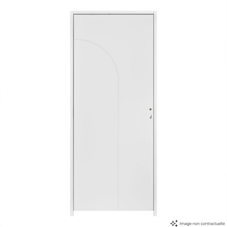 Bloc-porte thermique ARCHE*** Laqué Blanc - Huisserie 90