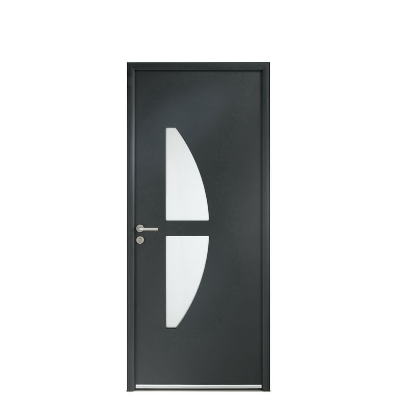 Porte d'entrée Moncelle Aluminium poignée Iris