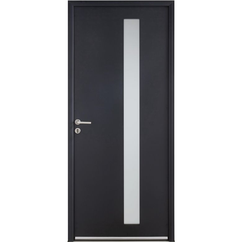 Porte d'entrée Sorbey Aluminium poignée Iris - Lapeyre