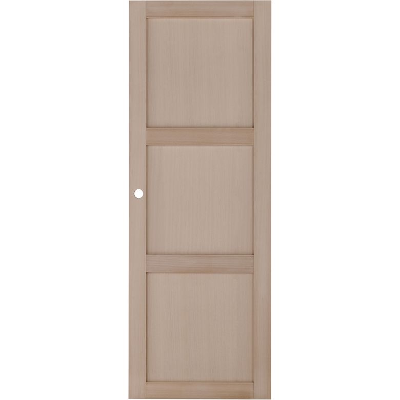 Porte coulissante hêtre plaqué 3 panneaux