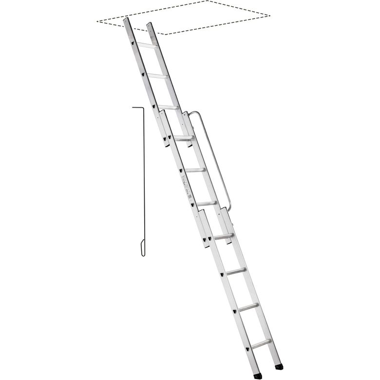 Echelle escamotable aluminium coulissante