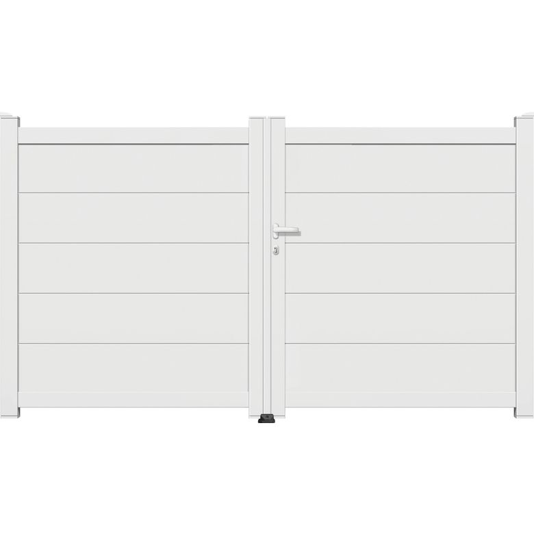 Portail battant FERRARE aluminium gris -Lapeyre