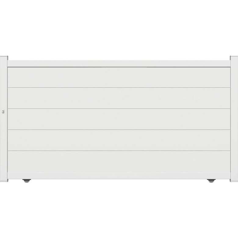 Portail coulissant FERRARE aluminium gris -Lapeyre