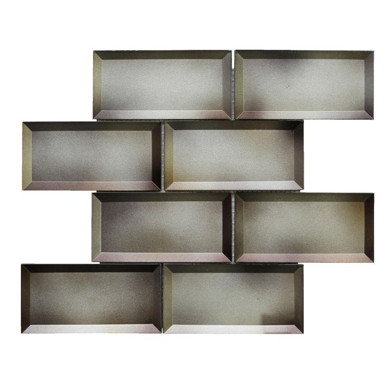 Carrelage mosaïque METRO paillétée effet 3D 30 x 30 cm