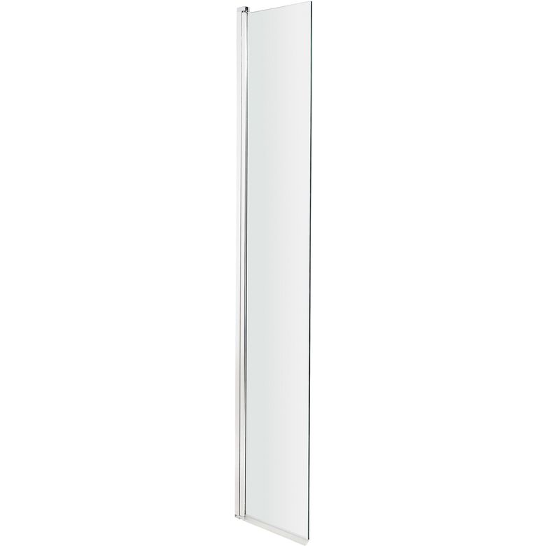 Volet pivotant seul H198 x l.40 Ep. 8 mm verre transparent chrome Main Image