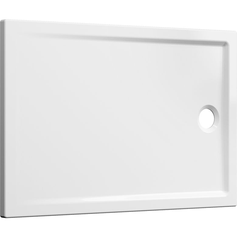 Receveur CASCADE grès blanc à poser L.120xl.80 antidérapant Main Image