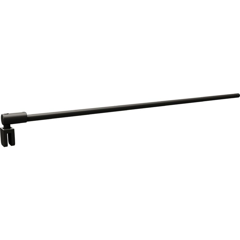 Béquille de douche ronde murale L.122 cm noire Main Image