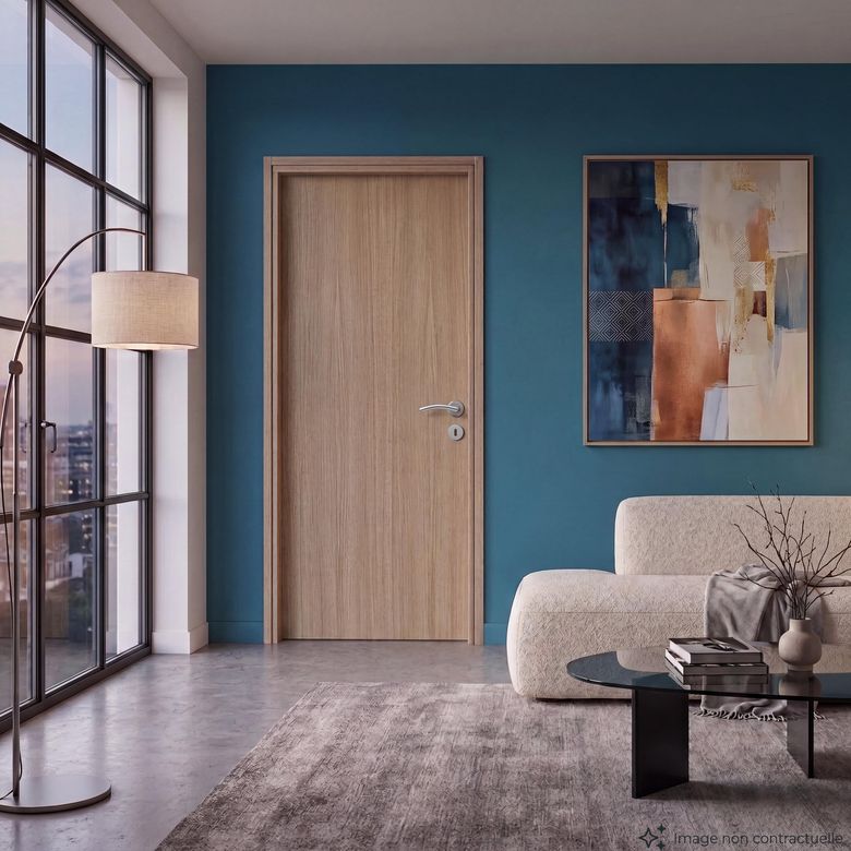 Bloc-porte Fin de chantier RAKEL ** Acoustique Chêne plaqué - Huisserie 70