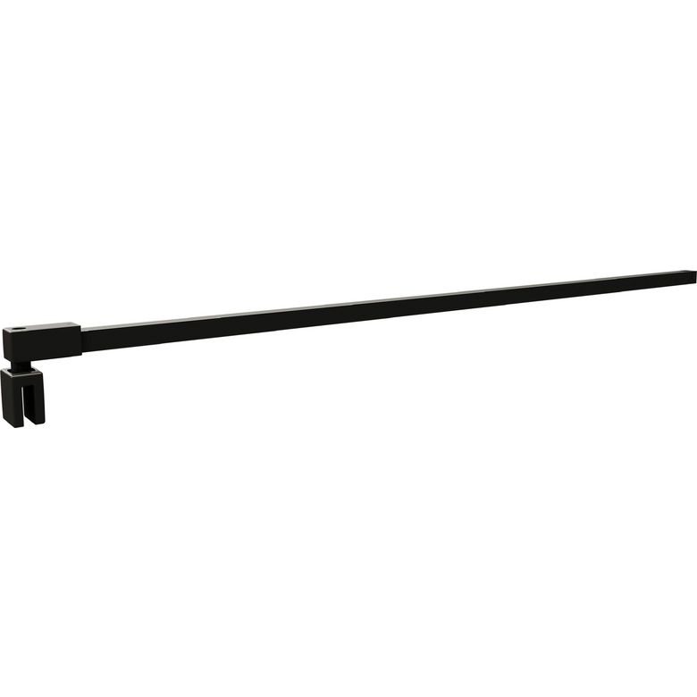 Béquille de douche carrée murale L.122 cm noire Main Image