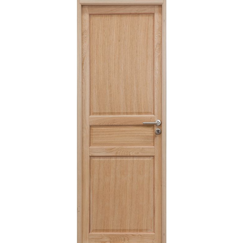 Bloc-porte SPECIAL 3 panneaux chêne plaqué H72 H.204 x 73 cm gauche Main Image