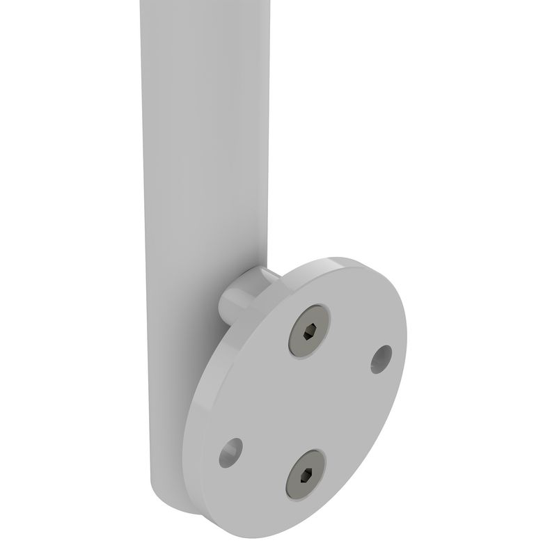 Balustrade Lisséo en aluminium - Poteau en latéral - Extérieur