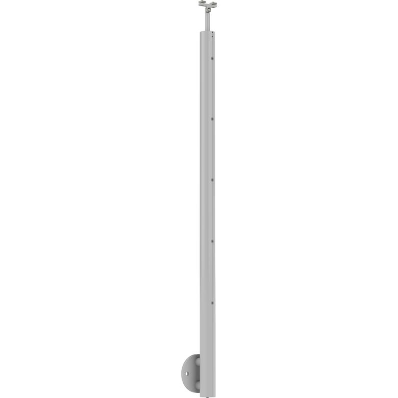Balustrade Lisséo en aluminium - Poteau en latéral - Extérieur