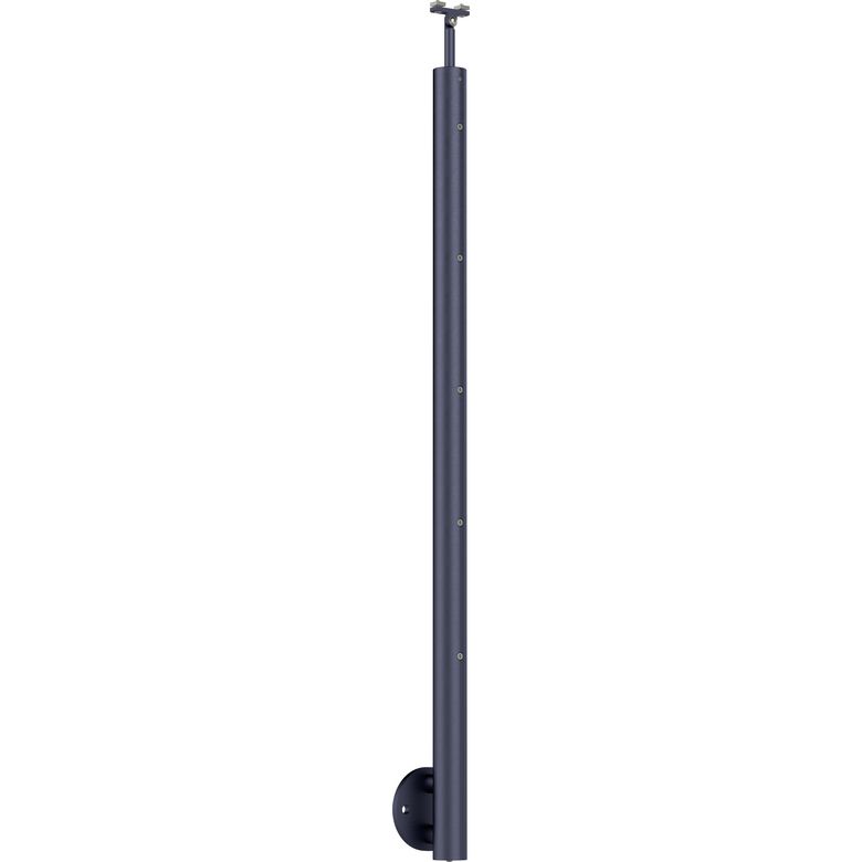 Poteau latéral pour balustrade lisseo gris 7016 sablé Main Image