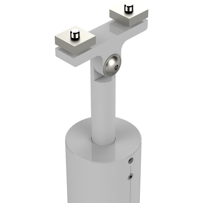 Balustrade Lisséo en aluminium - Poteau à plat - Extérieur