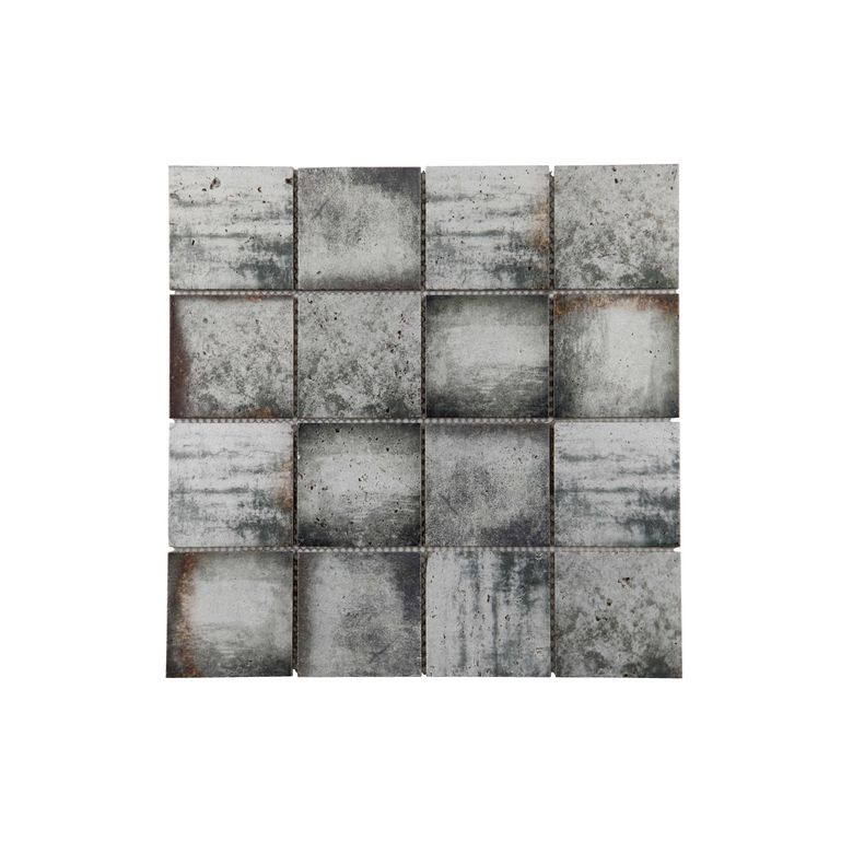 Mosaïque TRAVERTIN oxydé 7.2x7.2 sur trame 30x30 cm aspect brillant Main Image