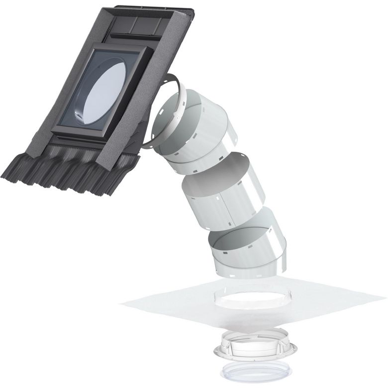 Conduit de lumière Sun Tunnel Velux rigide - Pose sur tuile TWR - Fenêtres