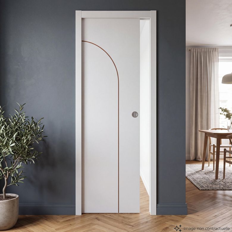 Porte coulissante ARCHE * prépeint - sans serrure