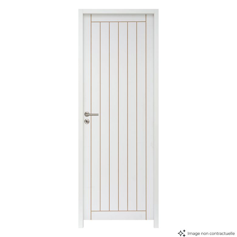 Bloc-porte acoustique VERTICALE * à peindre - Huisserie 90