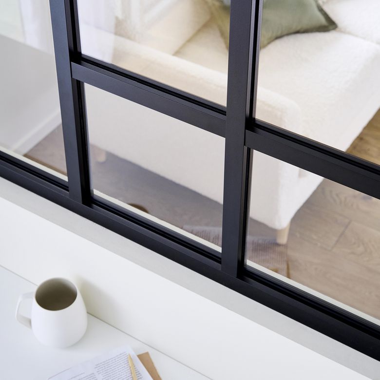 Kit verrière RHEA aluminium 5 vitrage dépoli à personnaliser - Lapeyre