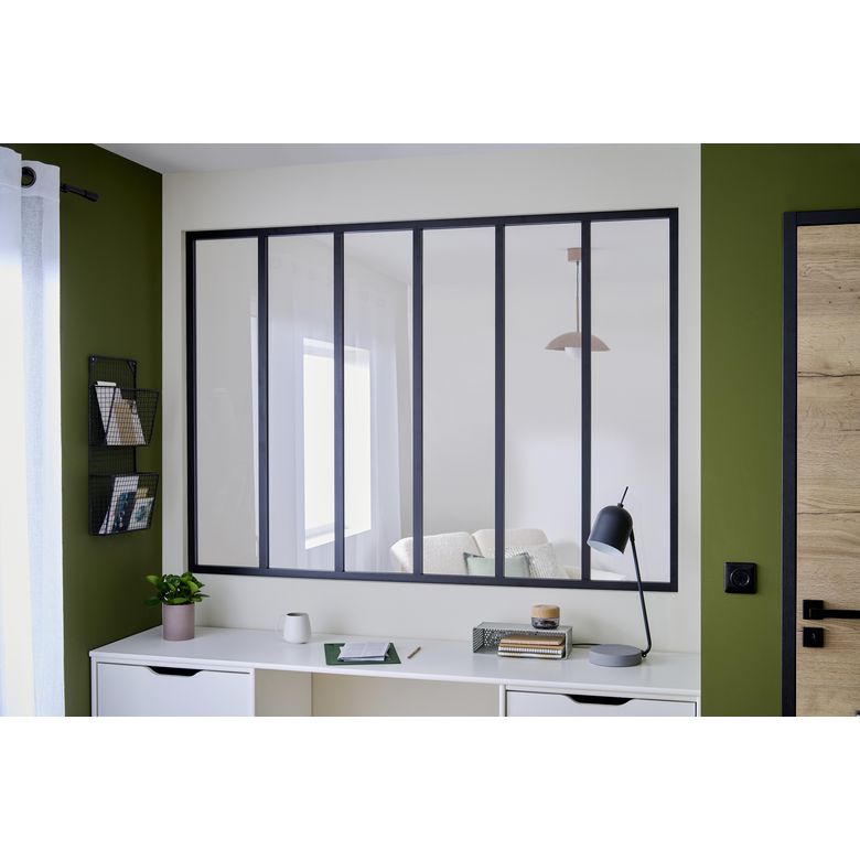 Kit verrière RHEA aluminium 2 vitrage transparent - Lapeyre