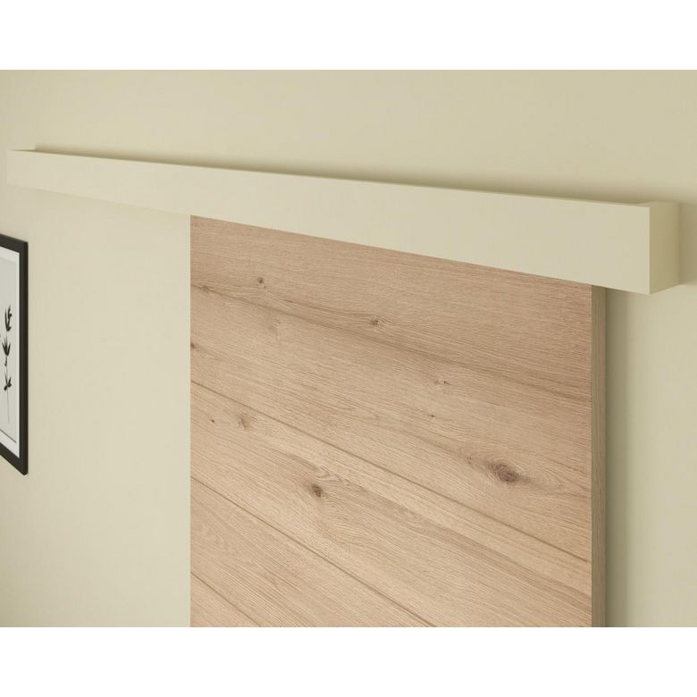 Porte coulissante NAIADE chêne plaqué avec usinage trou poignée - Lapeyre