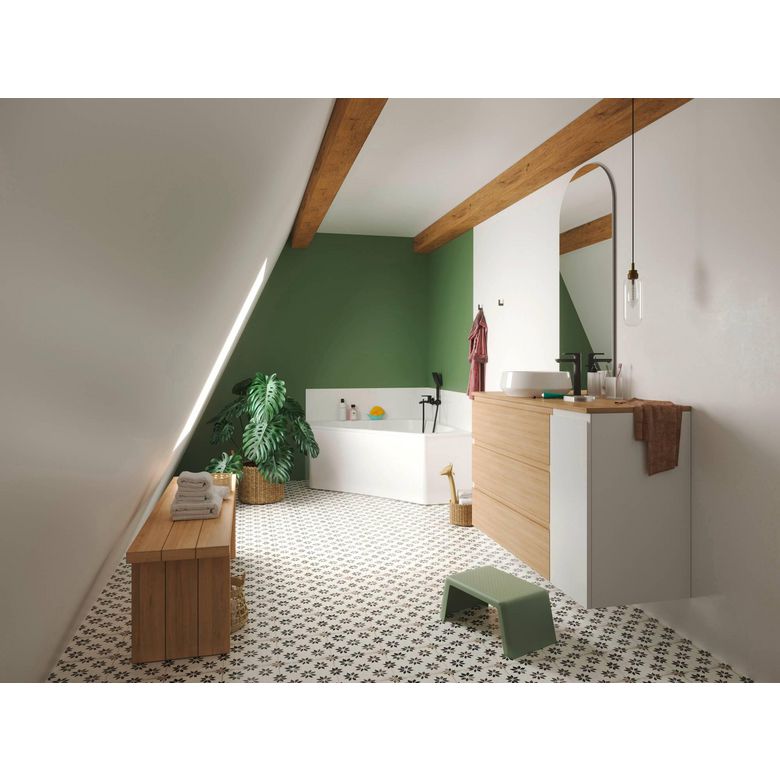 Ensemble sous-vasque + plan mélaminé 120 cm + 3 tiroirs PHOENIX