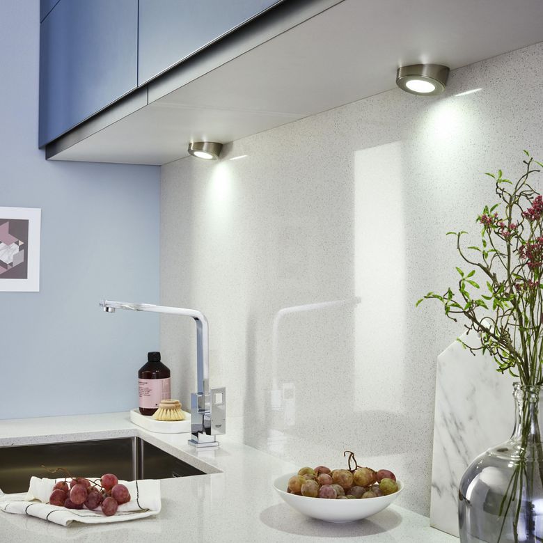 Kit de 2 spots ronds inclinés LED - Cuisine - Lapeyre