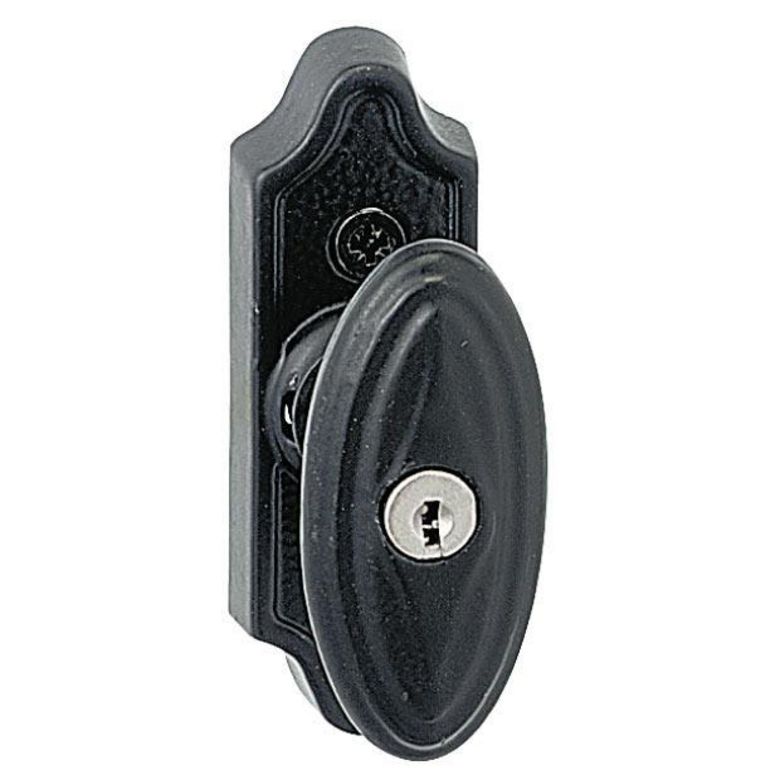 Bouton crémone RUSTIQUE Noir avec Clé Main Image