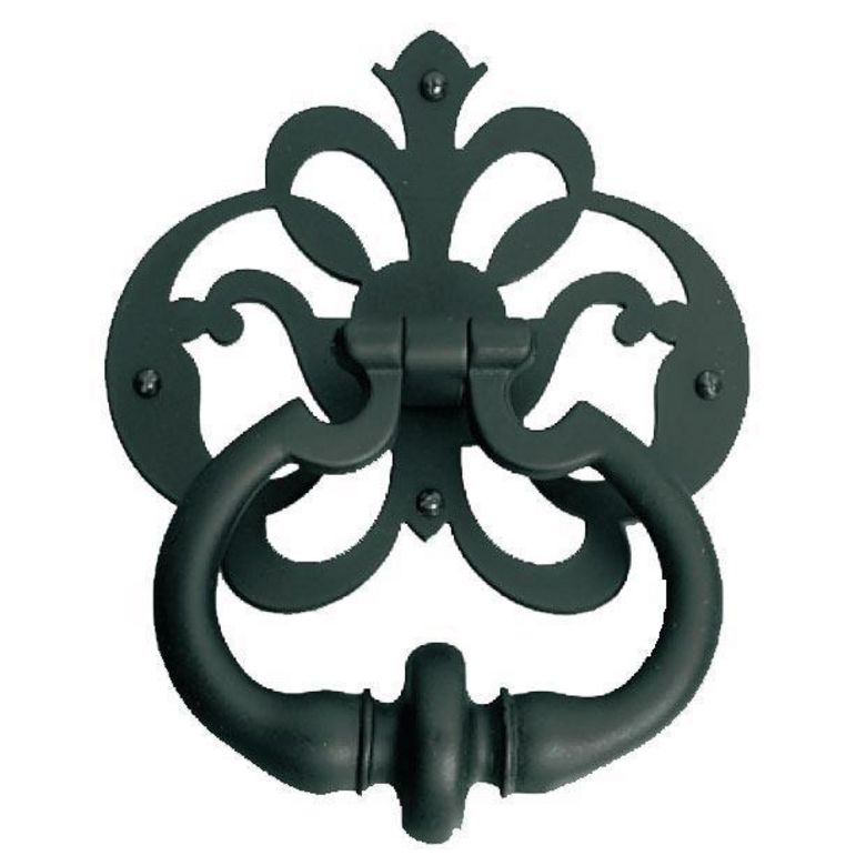 Heurtoir en fer noir pour porte d'entrée Main Image