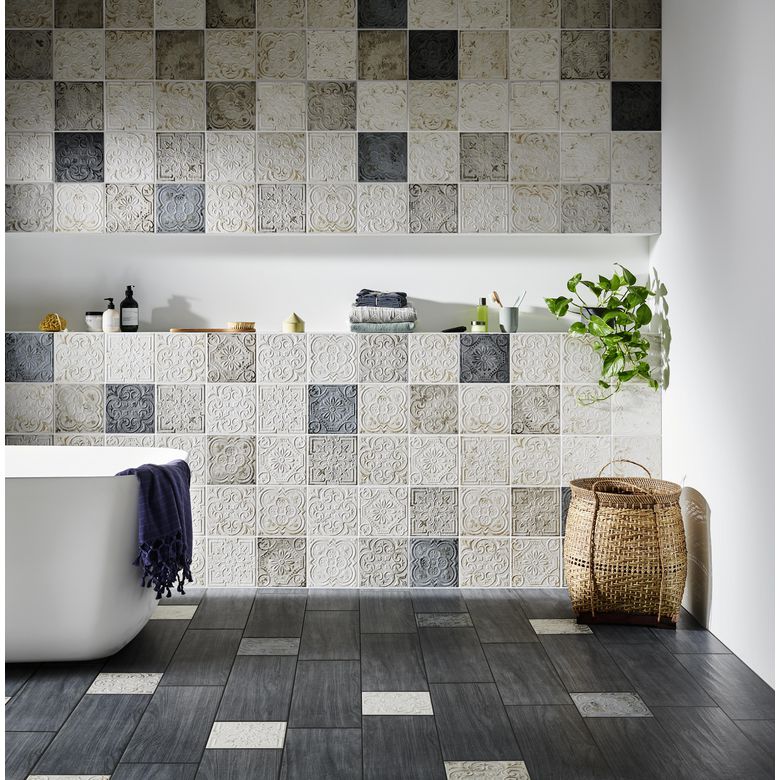 Carrelage décor CAMILLE 20 x 20 cm - Carrelage - Lapeyre