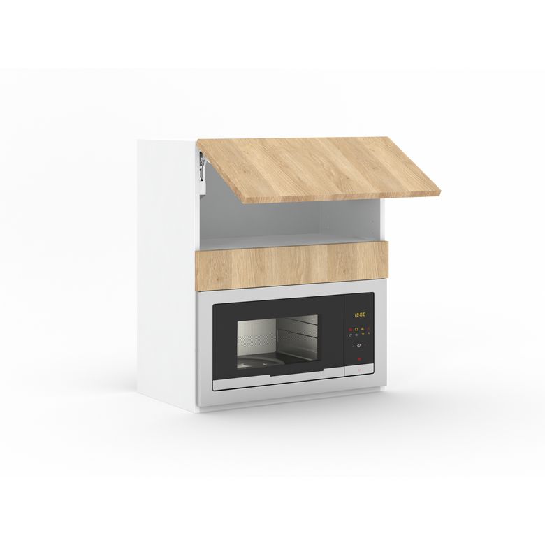 Meuble haut de cuisine pour micro-ondes, 1 abattant