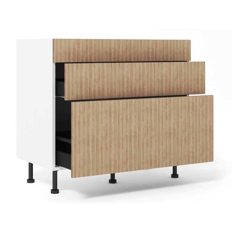 Meuble bas 1 casserolier+1 tiroir+1 faux tiroir