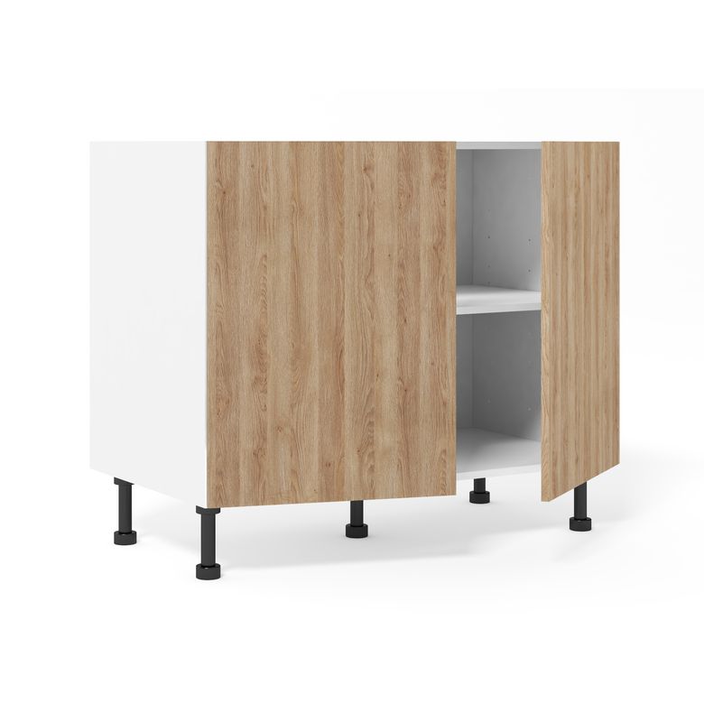 Meuble bas de rangement de cuisine 2 portes, 1 tablettes