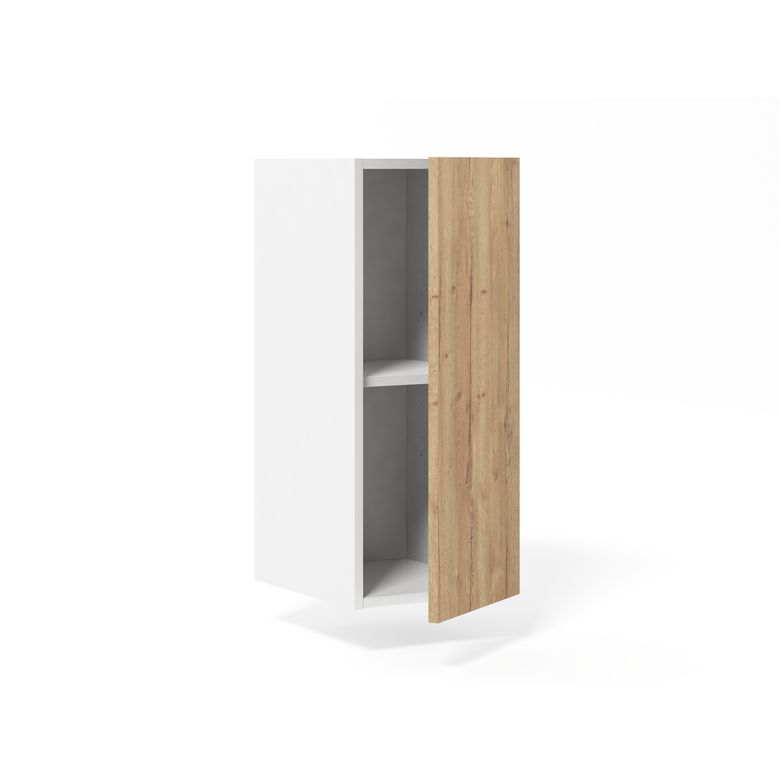 Meuble haut de rangement H.77 cm petite largeur 1 porte, 1 tablette
