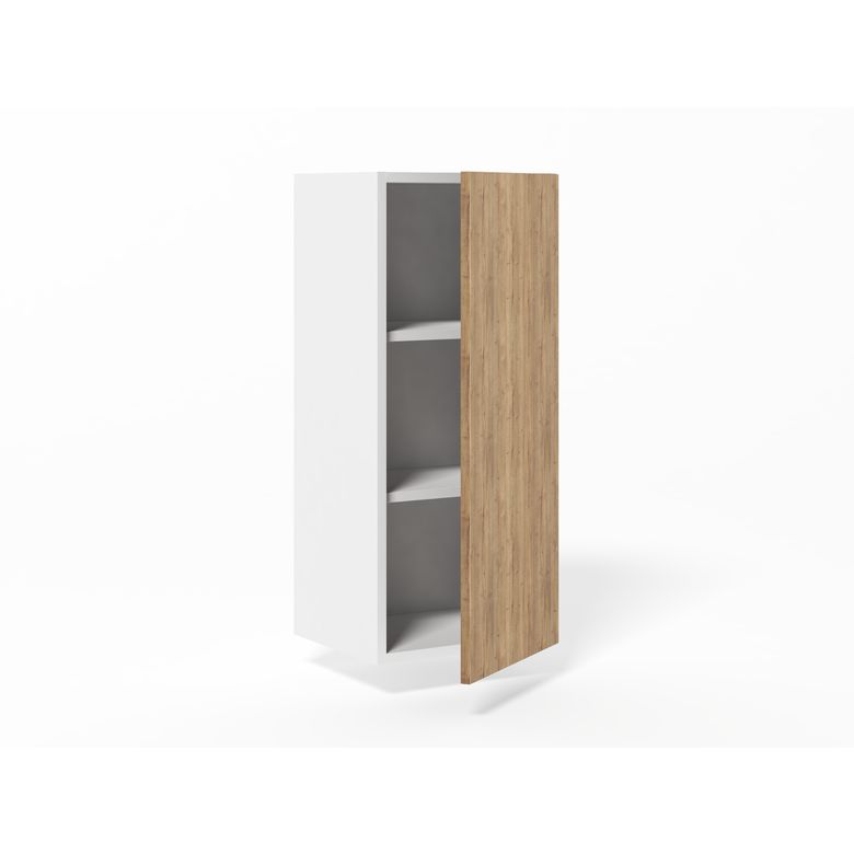 Meuble haut de rangement H.91 cm - 1 porte, 2 tablettes