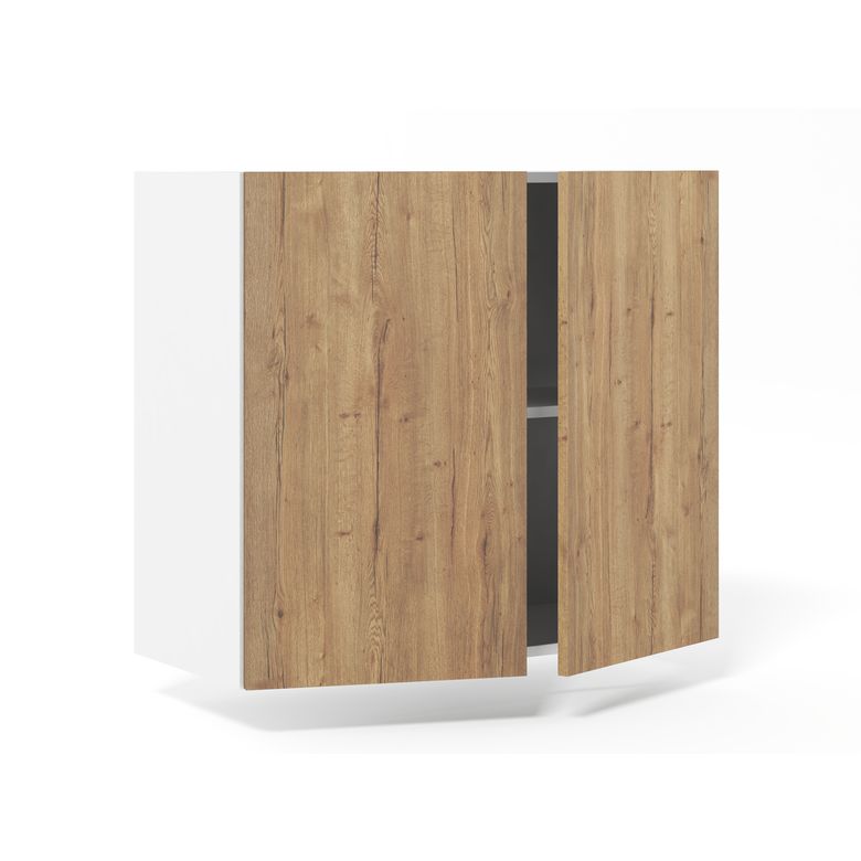 Meuble haut de rangement de cuisine 2 portes, 1 tablette