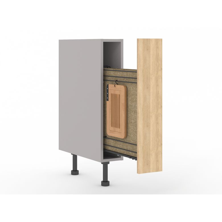 Meuble bas avec huche à pain, 1 porte extractible