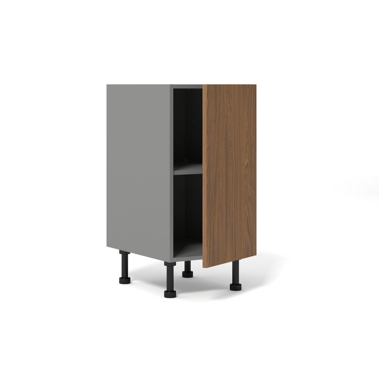 Meuble bas de rangement de cuisine petite largeur,1 porte, 1 tablette
