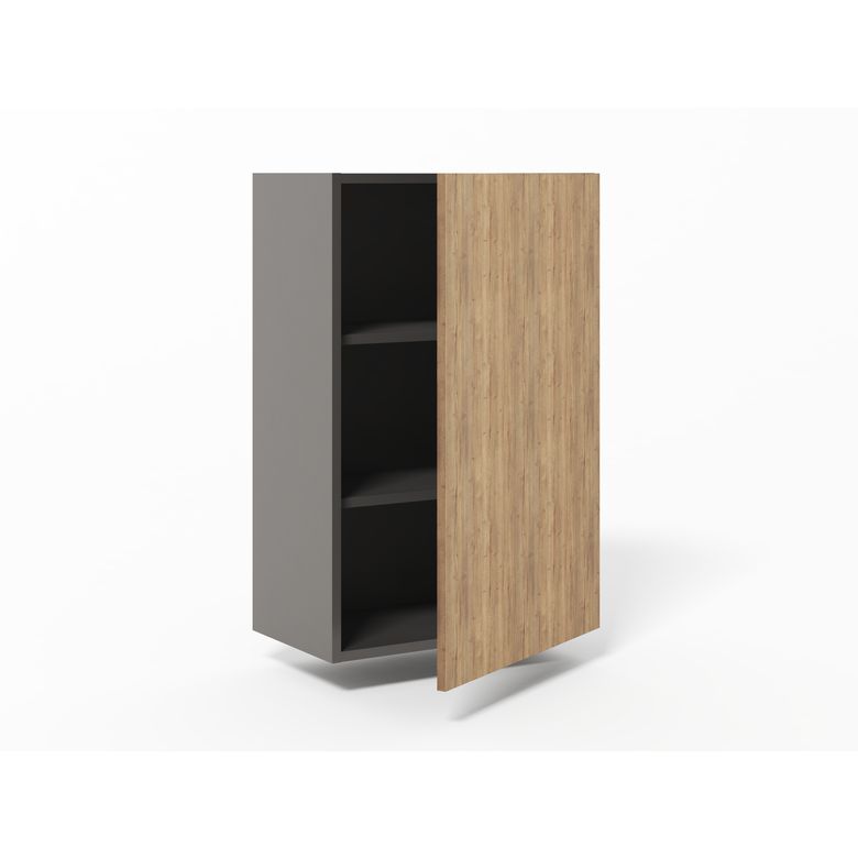 Meuble haut de rangement H.91 cm - 1 porte, 2 tablettes