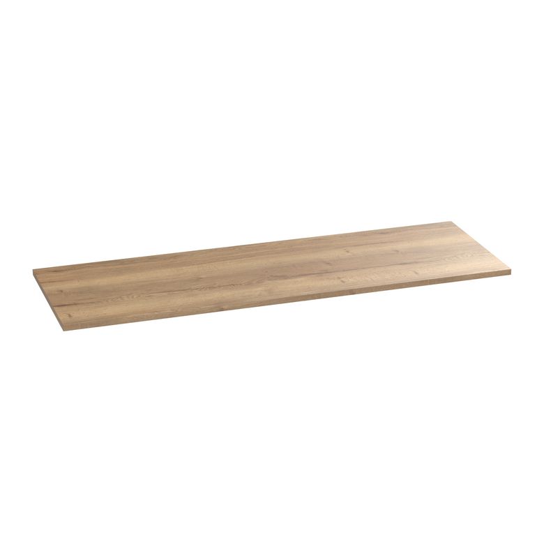 Plan de toilette mélaminé décor naturel chêne raphia FORMEO