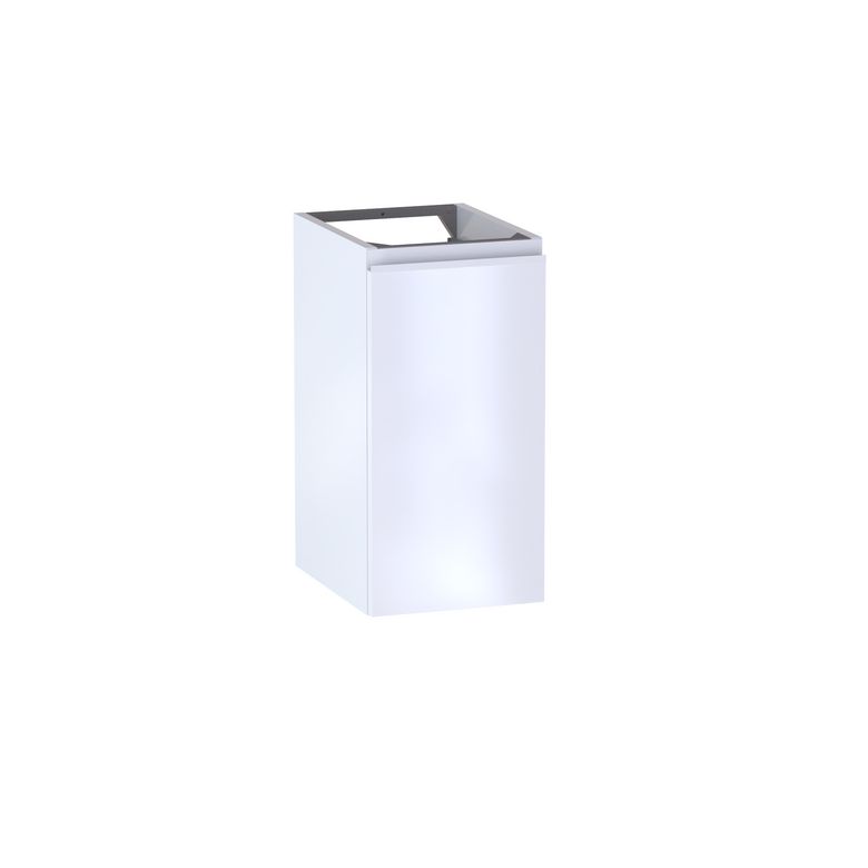Meuble complément sous-vasque gain de place H.60 cm, 1 porte, décor verni laqué FORMEO