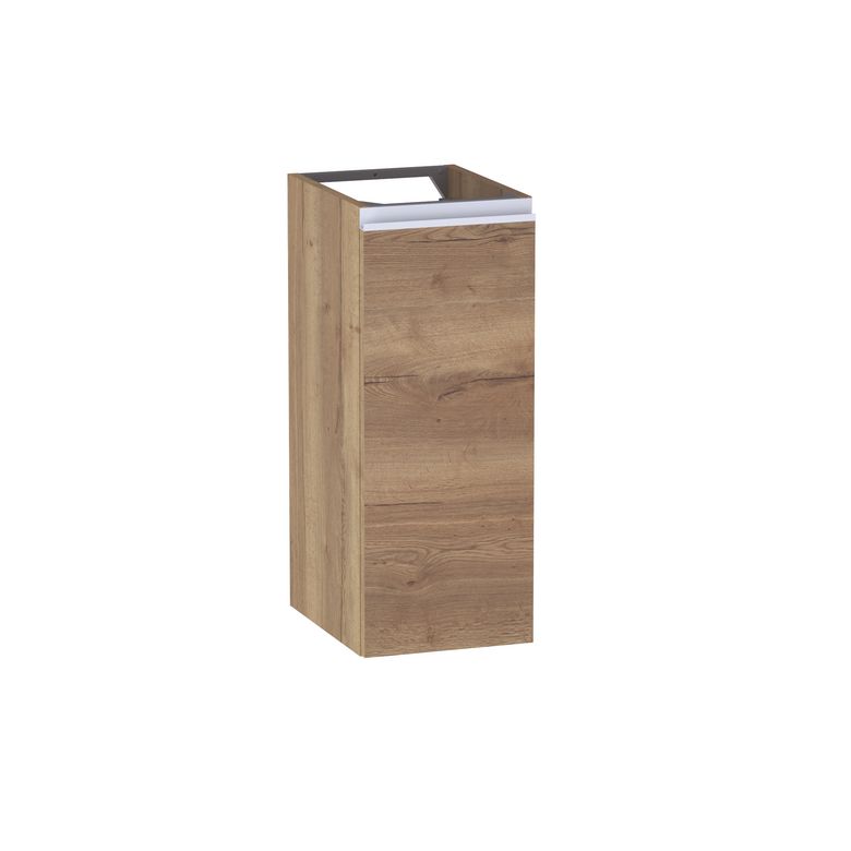 Meuble complément sous-vasque gain de place H.75 cm, 1 porte, décor naturel FORMEO