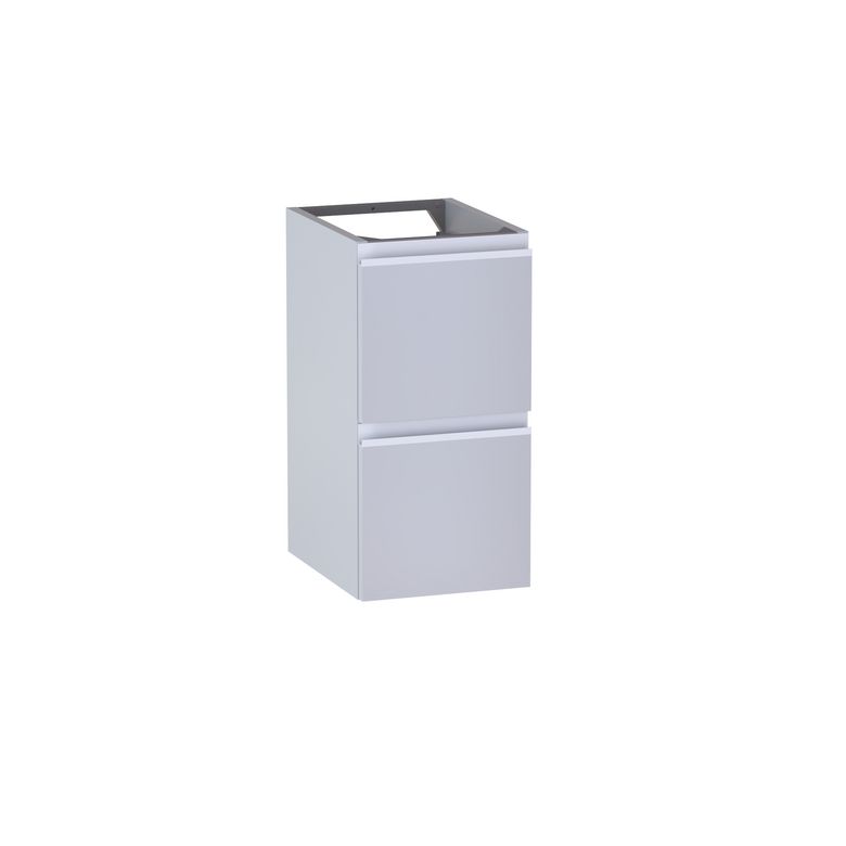 Meuble complément sous-vasque gain de place, 2 tiroirs, décor verni laqué FORMEO