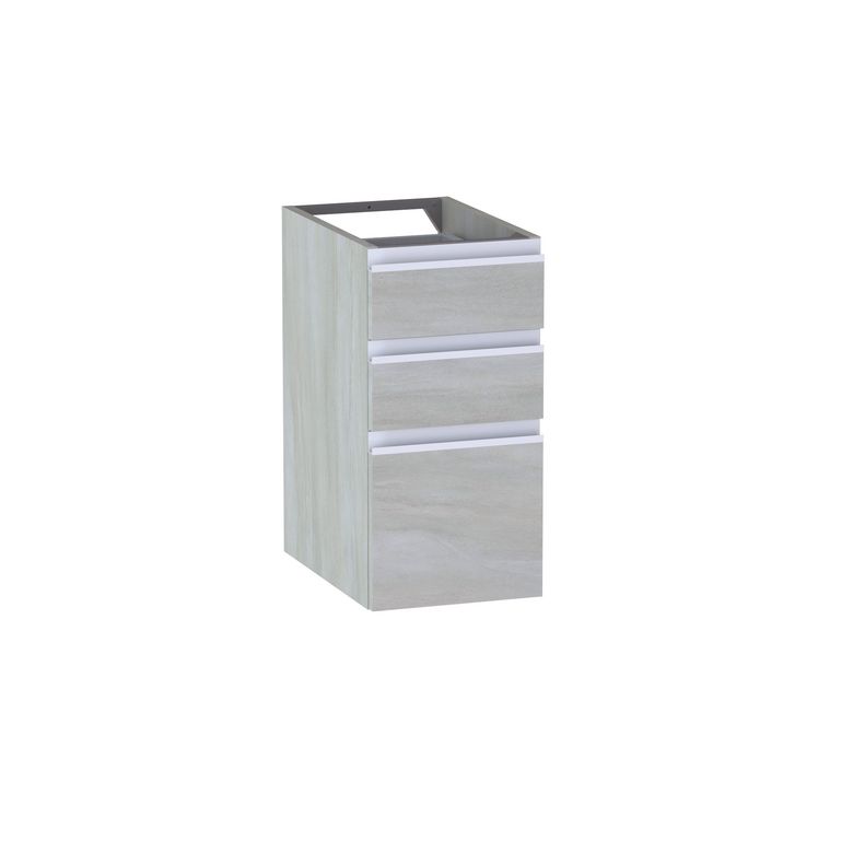 Meuble complément sous-vasque, 3 tiroirs, décor naturel FORMEO