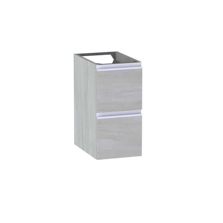 Meuble complément sous-vasque, 2 tiroirs, décor naturel FORMEO