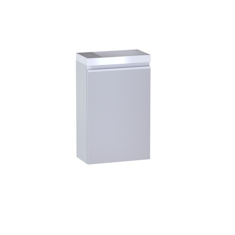 Lave main 1 porte Formeo gris lune mat P/bla H60xL40xP22 G Main Image